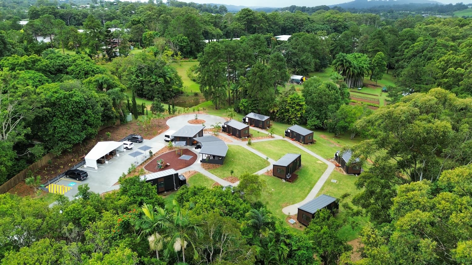 Aerial view of Queensland hinterland block